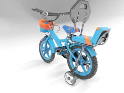 VESCO Kiddo Cycle 14-T Kids Sports Bicycle Training Wheels 3D model