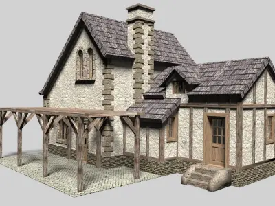 Old cottage house 3D model