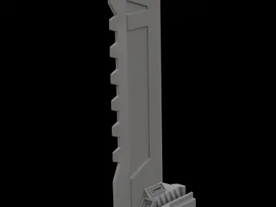 Mecha hard surface sword 3D model