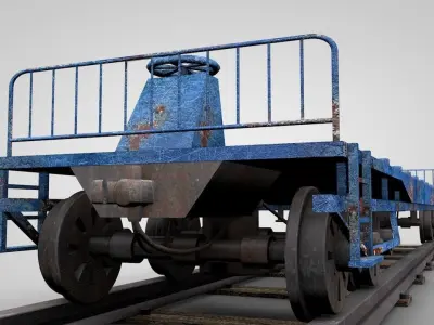 Old Cargo Wagon 3D model