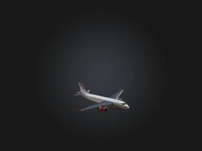 Airplane Low-poly 3D model get