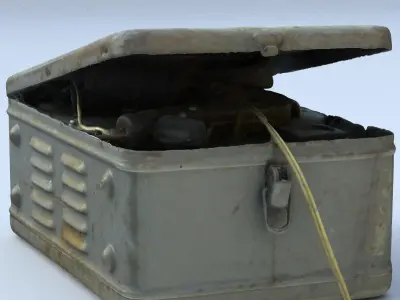 Welding High Poly old metal box 3D model