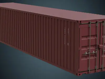 Cargo Container 3A Low-poly 3D model