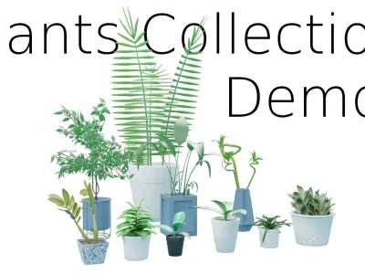 Plants Collection DEMO Free low-poly 3D model