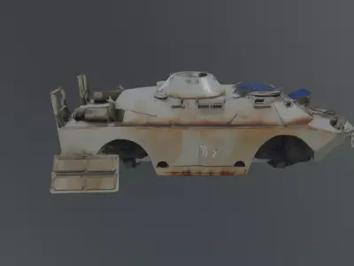 armored car wreck 3D model
