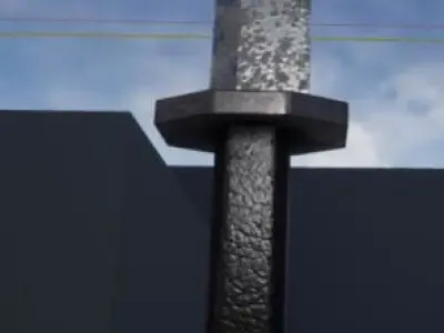 Orc Sword Free low-poly 3D model buy