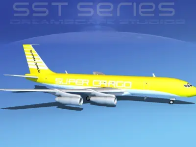 Boeing 707-320 SS Super Cargo 1 3D model