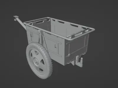 1 35 German IF8 Infantry Trailer with Cargo 3D print model