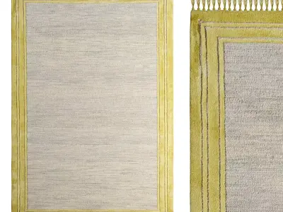 Wool Blend Tufted Tassel Rug 3D model