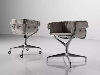 Industrial style office chair 3D model