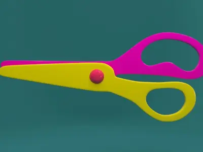 Cartoon Scissor Free low-poly 3D model