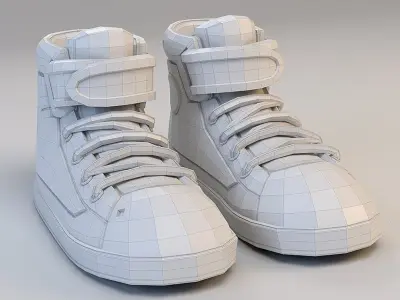 Cartoon Basketball Shoes 3D model purchase
