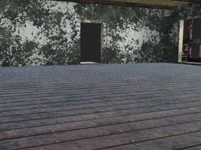 Abandonned tropical house Free low-poly 3D model