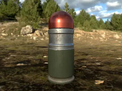  Free 40mm grenade - M433 Free low-poly 3D model