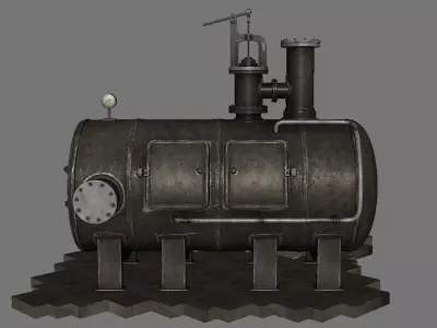 Water Distillery Low-poly 3D model