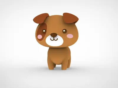 Cartoon Bear v001 character  3D model