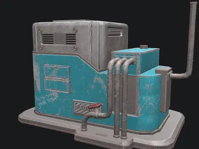 Si-Fi Genaretor Low-poly 3D model