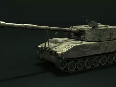 M109A5 Low-poly 3D model