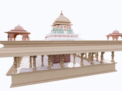 indian jodhpuri temple 3d modal 3D model