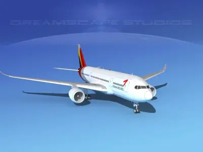 Airbus A350-800 Asiana 3D model