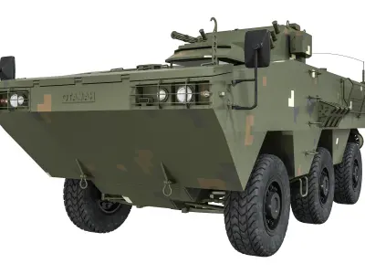 Ukrainian military equipment BTR Otaman 6x6  3D model