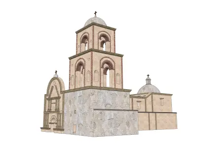 San Jose de Tumacacori Roman Catholic Church Model Low-poly 3D model
