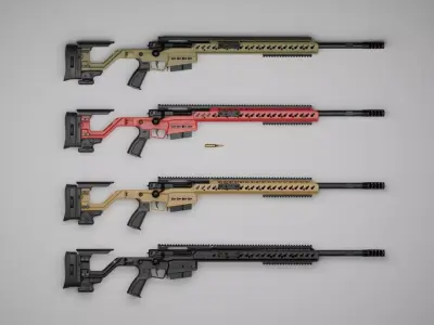 Accuracy International - AT-XC Low-poly 3D model