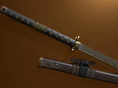 Katana - Sword Low-poly 3D model