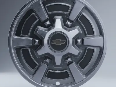 1977 GMC Jimmy Wheels Hub Caps Free low-poly 3D model