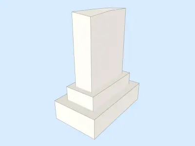 Hand Painted Gravestone Free low-poly 3D model