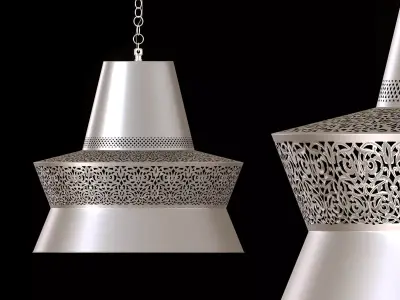 Amtiaz Silver Ceiling Light ML911-S Low-poly 3D model