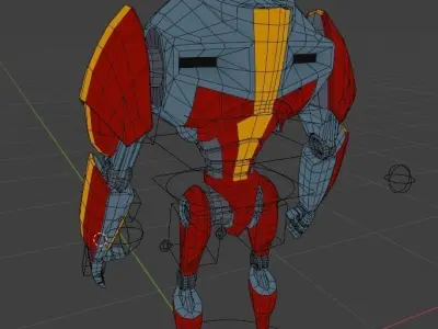 B2-1 Battle Droid Low-poly 3D model