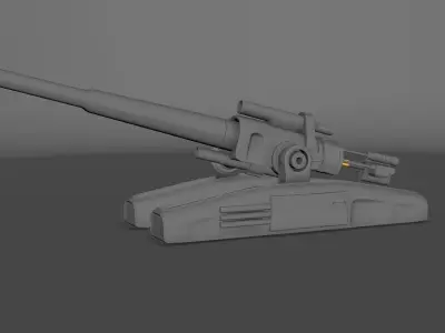 Sci-fi Cannon Free 3D model