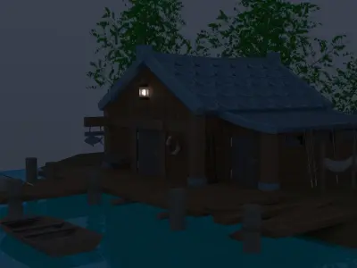 fishermans house Low-poly 3D model