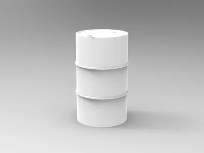 Barrel Metal 3D model Low-poly 3D model