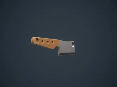 Stylized Cleaver Low-poly 3D model