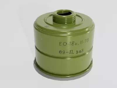 Gas mask filter EO-18k 3D model