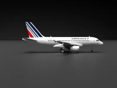 Airbus A318 AirFrance Livery  3D model