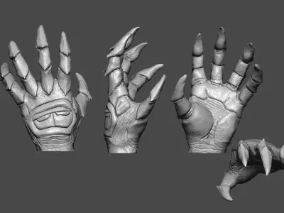 Predator falconer hand 3D model