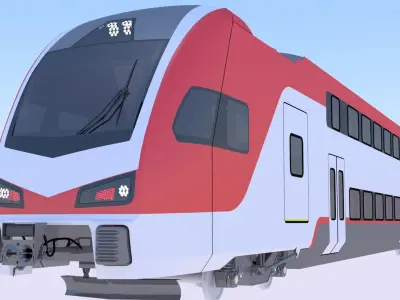 Stadler Kiss locomotive USA 3D model