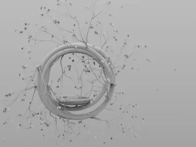 Bird Nest modeled egg 3D model