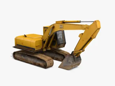 Construction Equipment Vehicles 9 Cranes 3D Models Low-poly 3D model
