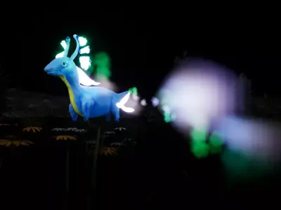 Brighdeerth-Creature glow in pokemon Free 3D model