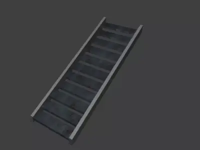 realistic stairs Low-poly 3D model
