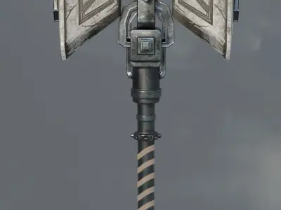 Double Sided Hammer Low-poly 3D model