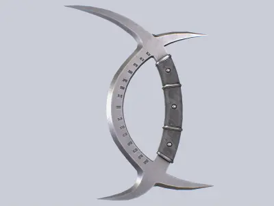 Deer horn knife Low-poly 3D model