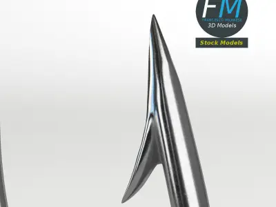 Fish hook 3D model buy