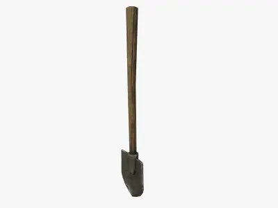 Shovel Low-poly 3D model 16