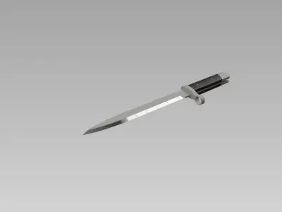 bayonet knife 3D model purchase