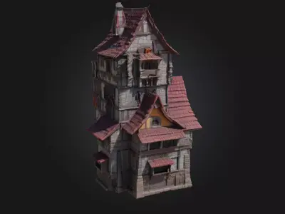 Medieval Fantasy House  A Whimsical Home for Heroes and Mystics 3D model